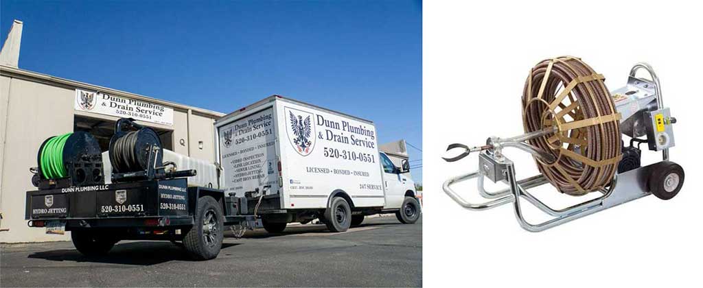 Professional hydro jetting and drain snaking equipment