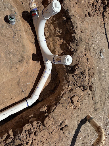replaced-part of the collaped-drain